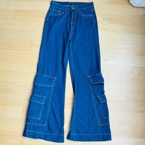 90’s Y2K Denim Flare Jeans High Waisted Vintage Streetwear.